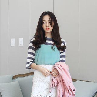 Printed Stripe Top