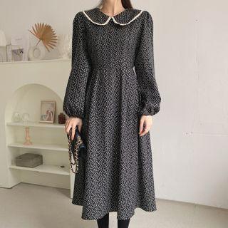 Peterpan-collar Floral Print Dress