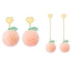 Heart & Peach Dangle Earring