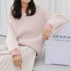 Patterned Sweater Pink - One Size