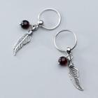 925 Sterling Silver Feather Dangle Earring 1 Pair - S925 Silver - Silver - One Size