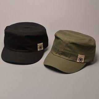 Plain Newsboy Cap With Star Label