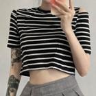 Striped Cutout T-shirt