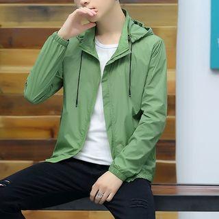 Couple Matching Hooded Zip-up Light Jacket