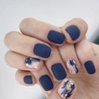 Blooming Faux Nail Patch Blue - One Size