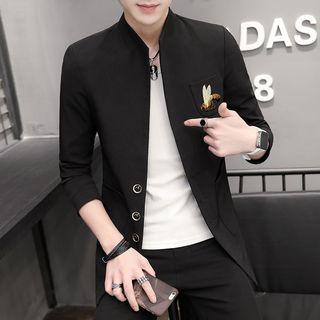 Stand Collar Embroidery Blazer