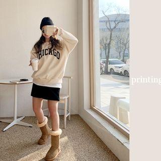 Chicago Letter Print Sweatshirt