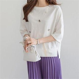 Rhinestone-trim Pullover