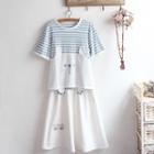 Rabbit Short-sleeve T-shirt / A-line Skirt / Set