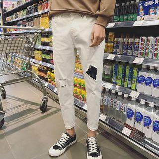 Distress Repaired Pants