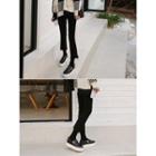 Cutout Fray-hem Boot-cut Pants