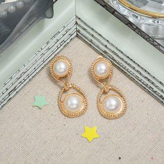 Pearl Drop Earring As Shown In Figure - One Size