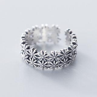 Layered Flower Open Ring