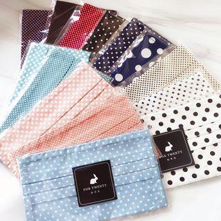 Handmade Polka Dot Print Cotton Face Mask Cover(adult)