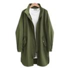 Stand-collar Long Utility Jacket