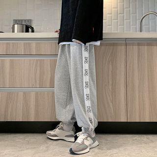 High-waist Bear Printed Sweatpants