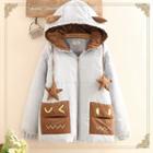 Star Accent Padded Hood Jacket