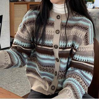 Striped Sweater Cardigan