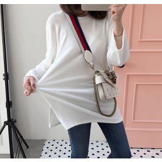 Cutout-hem Long T-shirt