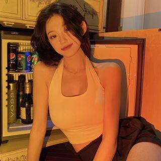 Halter-neck Asymmetrical Top