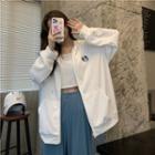Zip Hooded Jacket / Cropped Camisole Top / Sweatpants