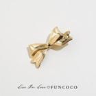 Ribbon Hair Clip Gold - One Size
