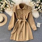 Long-sleeve Capelet Dress