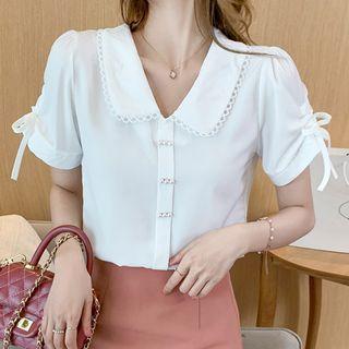 Collared Embellished Blouse