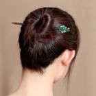 Green Agate Flower Hair Stick
