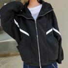 Color-panel Zip Jacket