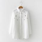 Triangle Embroidered Shirt White - One Size