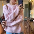 Cable-knit Long-sleeve Knit Sweater