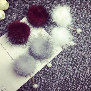 Furry Ball Earrings