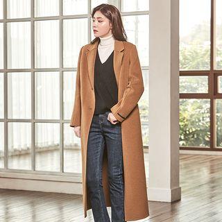 Single-breasted Hand-made Long Coat