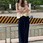 Ruffle Camisole Top / Wide-leg Jeans