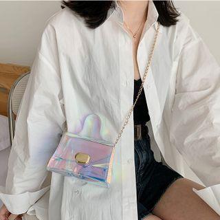 Chain Pvc Crossbody Bag Iridescent - One Size