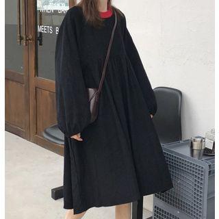 Round-neck Long-sleeve Medium Long Dress