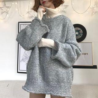Glitter Sweater Silver - One Size