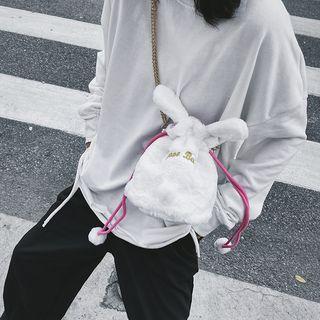 Chain Strap Furry Rabbit Crossbody Bag As Shown In Figure - One Size