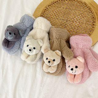 Cartoon Bear Chenille Gloves