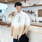 Colour-block Long-sleeved Shirt