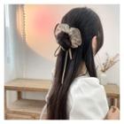 Fringe Bow Mesh Hair Tie