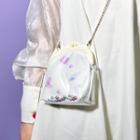 Printed Clipframe Handbag White - One Size