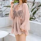 Set: Shirred Bikini + Cover-up