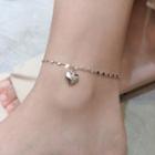 925 Sterling Silver Heart Anklet As Shown In Figure - One Size
