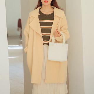 Open-front Notch-lapel Coat