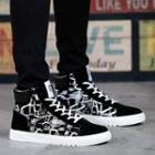 Printed High Top Lace Up Sneakers