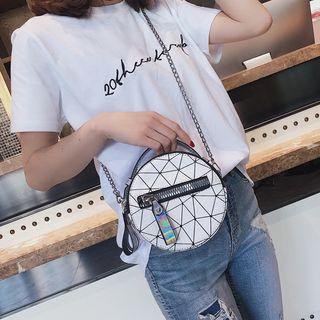 Top Handle Round Crossbody Bag