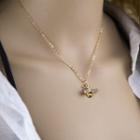 Bee Pendant Necklace Gold - One Size