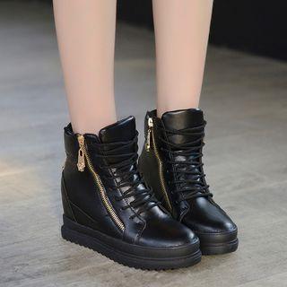 High-top Wedge Sneakers
